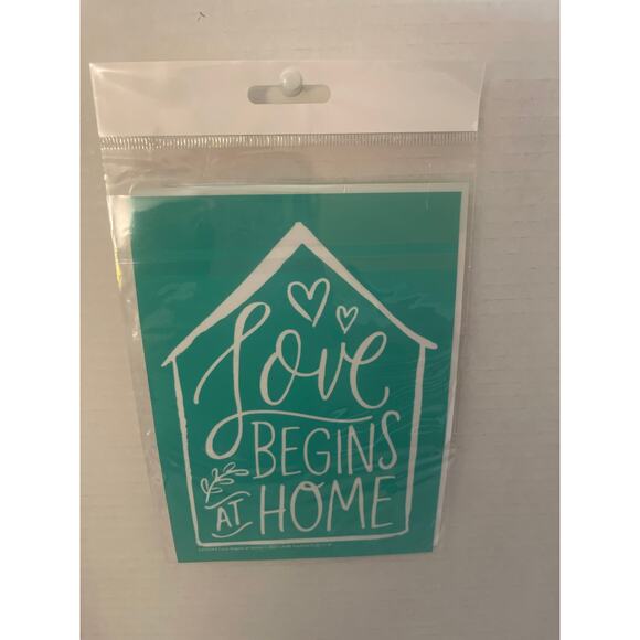 NWT‎ Chalk Couture 5X7  Reusable Transfer " Love Begins At Home" - Picture 5 of 6